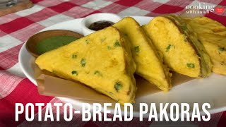 Bread Pakora with Potato Filling | Stuffed Bread Bajji