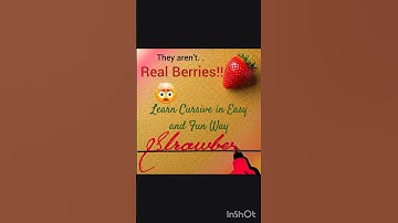 Learn Cursive in Easy and Fun way | Write Strawberry in Cursive ✍️ | Learn Cursive with Fun Facts!