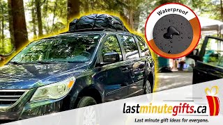 Zone Tech Durable Roof Top Waterproof Cargo Bag - Classic Black 15 Cubic Feet - Fold-able Leak Proof screenshot 2