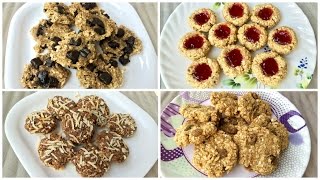 2-Ingredient Banana Oatmeal Cookies - 4 Variations | Kitchen Time with Neha