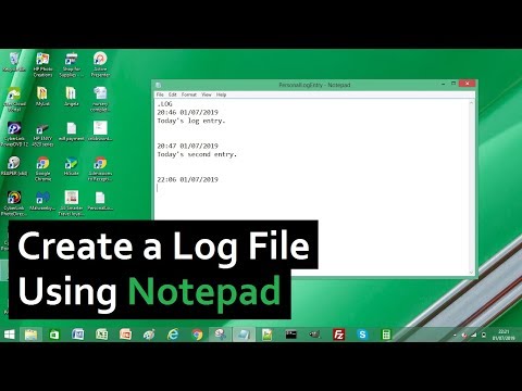 How to Create a Log File Using Notepad