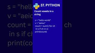 Python Interview Questions #37 | Count Vowels in a String | Python in Telugu  #pythonprogramming