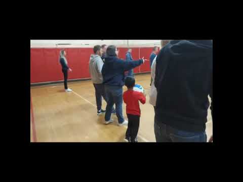 Masroor Ehan joins the volleyball night at North coleman road school.