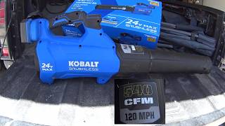 Kobalt 24-volt 540-cfm Leaf Blower Review KLB 2024A-03 and 10-yo Battery Trial