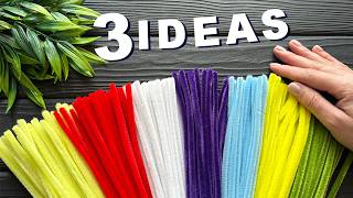 3 DIY Pipe Cleaner Flower Ideas 🌸 Easy &amp; Cute Chenille Stem Crafts