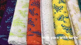 african lace fabrics embroidery milk yarn lurex nigeria wedding party swiss voile lace screenshot 3