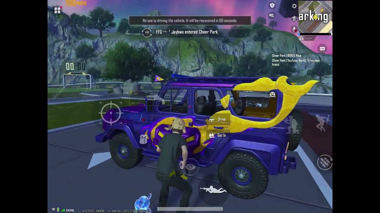 PUBG Mobile Pro Driving Cheer Park