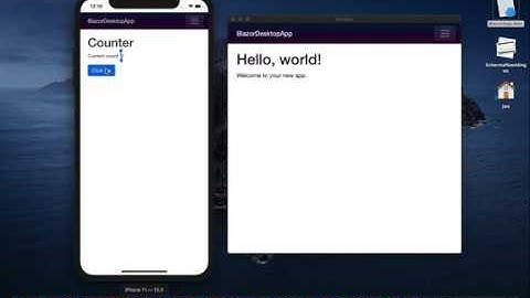 Blazor running on Xamarin mono, with iOS and Mac.