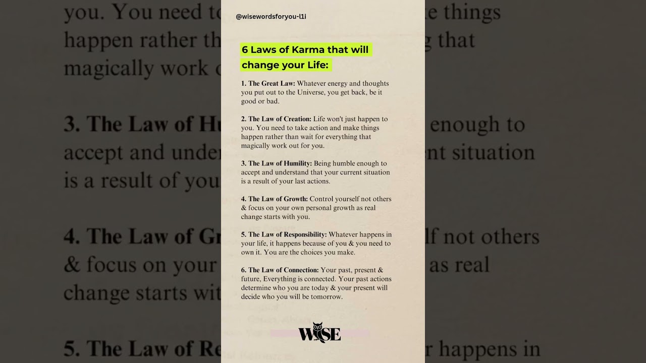 Karma Explained: 6 Laws That Shape Your Reality 