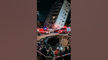 Massive Building Collapses into River – floodwaters on streets#BuildingCollapse