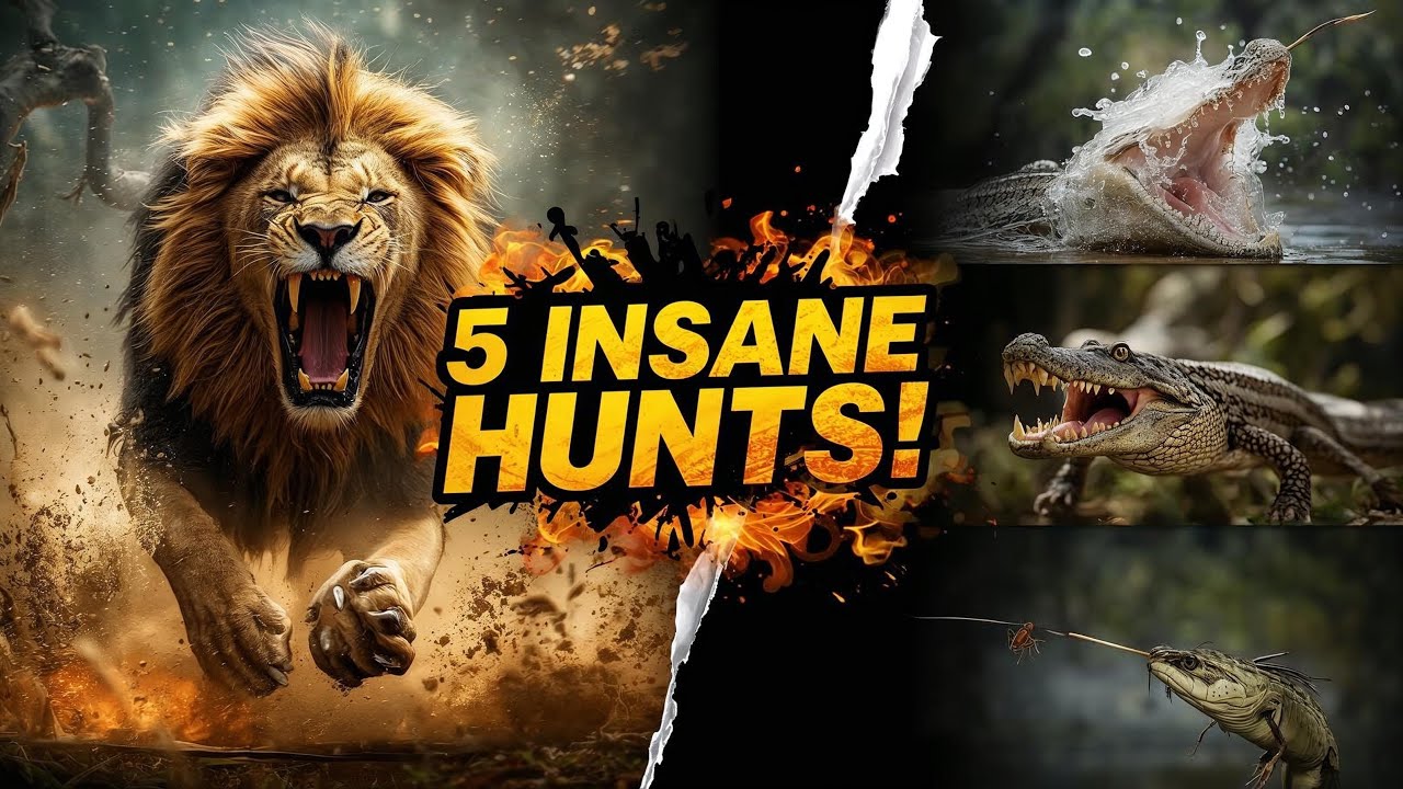 5 Insane Animal Hunting Techniques That Will Amaze You! 🦁🔥