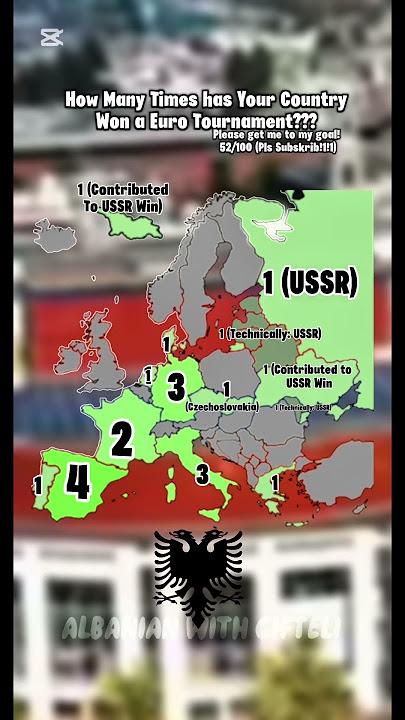 How Many Times Has Your Country Won a Euro Tournament??? #Countries #Europe #Football #Euro #Mapping
