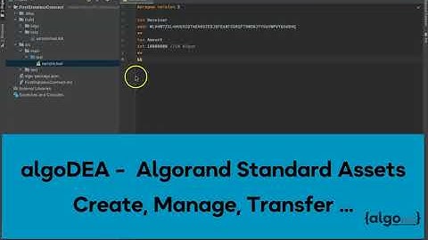 algoDEA - Create, Manage & Transfer Algorand Standard Assets