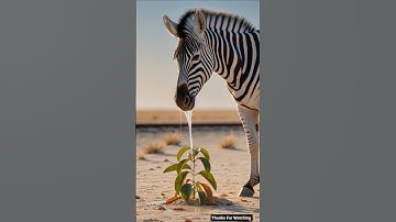 The zebra saved the guava tree from drying up by watering it #a #saved #tree #zebra