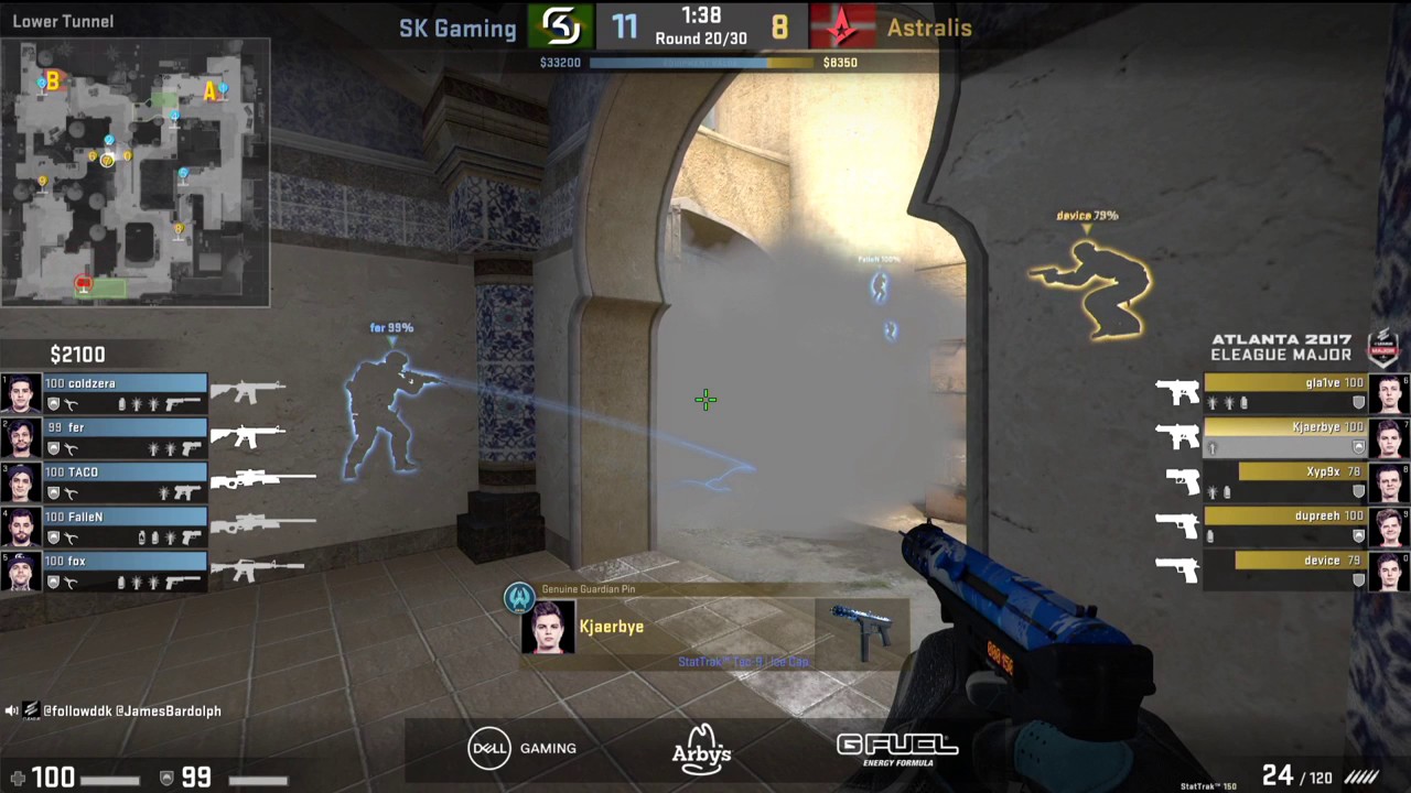 Just dev1ce peeking FalleN