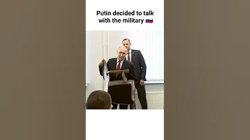 Putin decided to talk with the military he himself moved his chair closer😃🇷🇺 #russia #putin #shorts