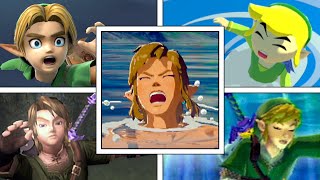 Evolution Of Link Drowning In Legend Of Zelda Games (1987-2024)