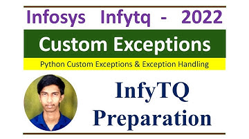InfyTQ Python Preparation: Custom Exceptions & Handling Explained | Python Error Handling Made Easy