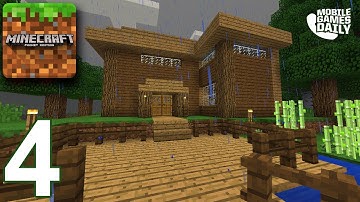 MINECRAFT: Pocket Edition Gameplay Walkthrough Part 4 - Creating a House (iOS Android)