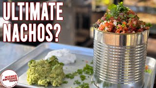 Ultimate Trash Can Nachos Recipe - Loaded with Flavor! Pico de Gallo, guacamole, pickled jalapeños!