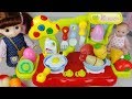 Baby doll and play doh kitchen food cooking and Surprise eggs toys play 아기인형 주방 요리놀이 장난감 - 토이몽