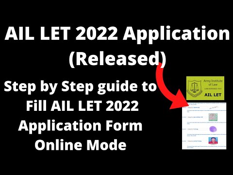 AIL LET 2022 Application (Released) - How to Fill Officially AIL LET 2022 Application Form Online