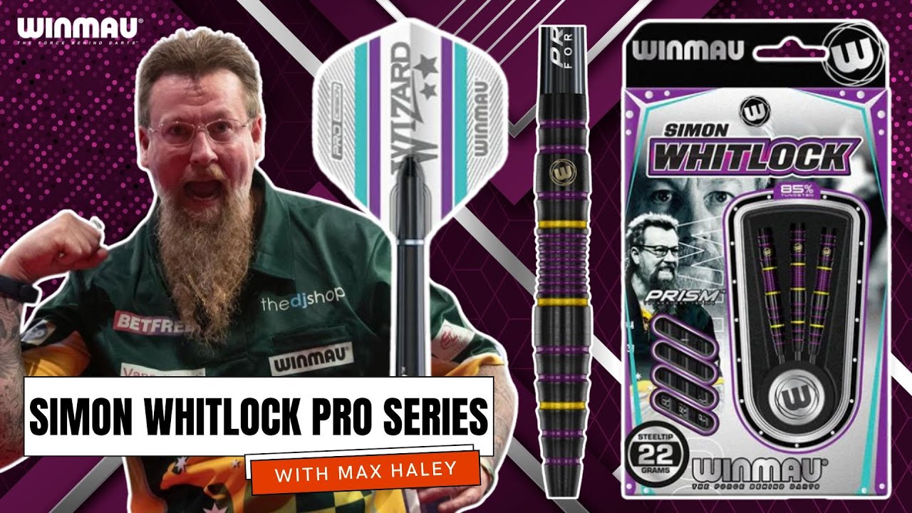 SIMON WHITLOCK 85% PRO SERIES WINMAU DARTS REVIEW WITH MAX HALEY