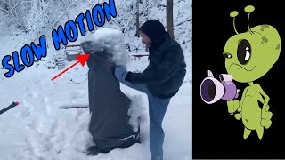 SLOW MOTION SNOW EXPLOSION