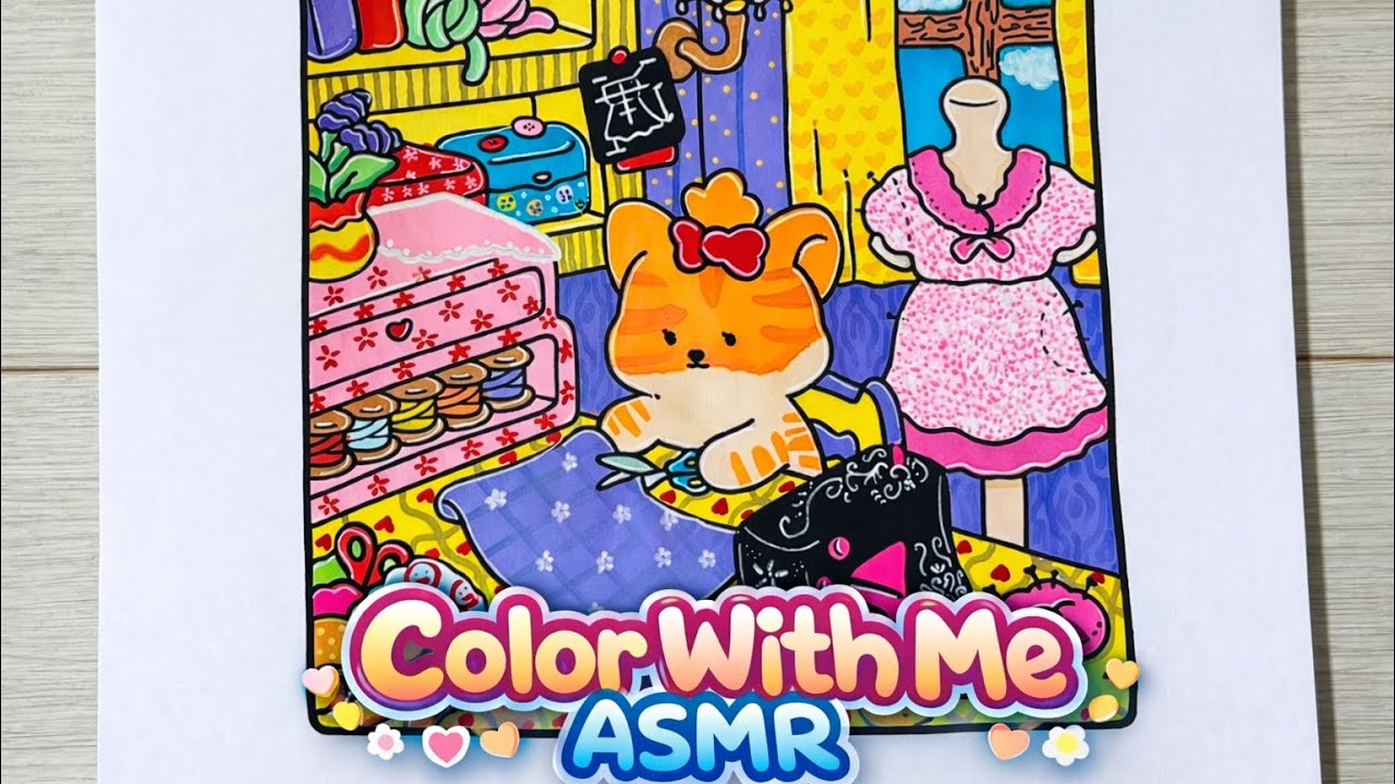 Color With Me ASMR | Fuzzy Workies (The Cutest Tailor)