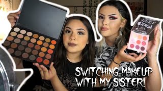 Switching makeup with my sister! | (ft. dossier perfume review!)