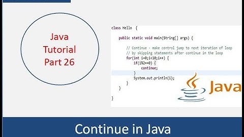 Continue Statements In Java | Loops In Java | Java Tutorials | Code Bode