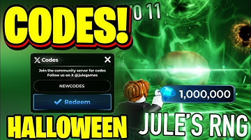 *NEW* ALL WORKING HALLOWEEN UPDATE CODES FOR JULES RNG IN 2025! ROBLOX JULES RNG CODES