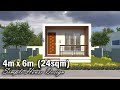 4m x 6m 24sqm 1 BEDROOM SIMPLE HOUSE DESIGN