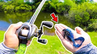 Fishing BIG Jigs in LOADED Golf Course Pond (Bank Fishing)