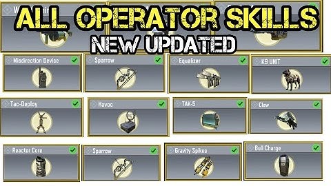 All Operator Skills Showcase, It