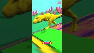 Long Slide Game with Dino T-Rex #longslidegame #animation #funny3danimals #cartoon #5giantduck