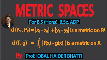 METRIC SPACES | Example 12 & 13 | For B.S (Hons), B.Sc , ADP Lec 08