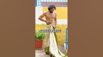 Draping SAREE as DHOTI 😍 #yt #youtubeshorts #youtube #dhoti #draping #saree