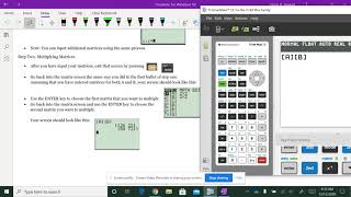 Matrices on the Calculator Algebra 2