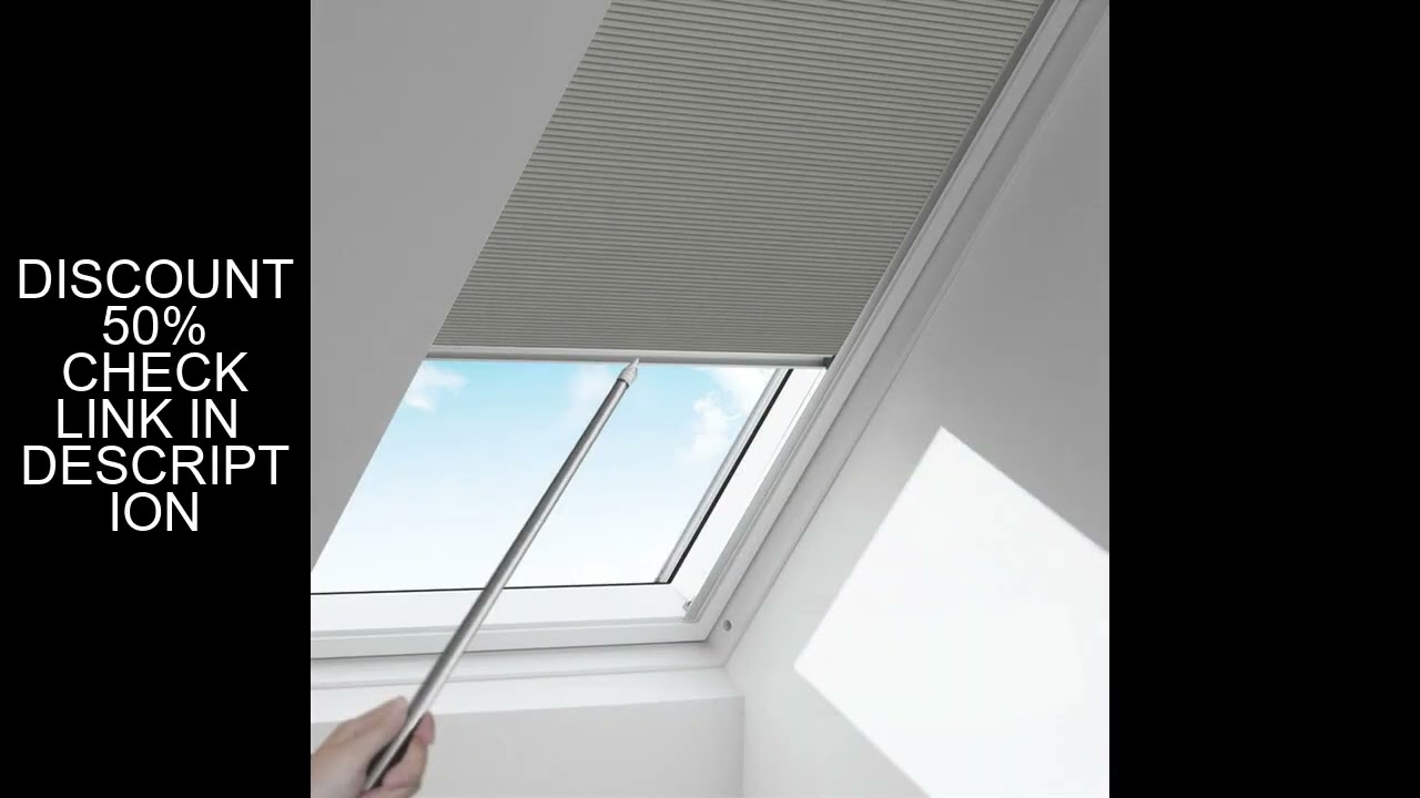 Manual Skylight Blinds For Balcony Attic Roof Full Blackout Fabric Honeycomb Cellular Shades