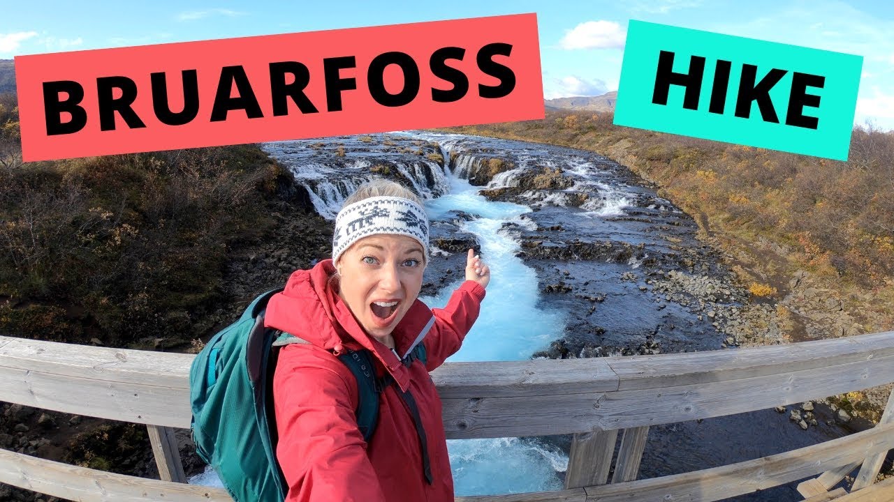How to find BRUARFOSS waterfall | Hiking in Iceland — Brúarfoss, Iceland — video poster