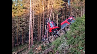 4K931Xc Goes Steep Komatsu 931Xc Harvester In Action Loggingmachines Winter Part-1