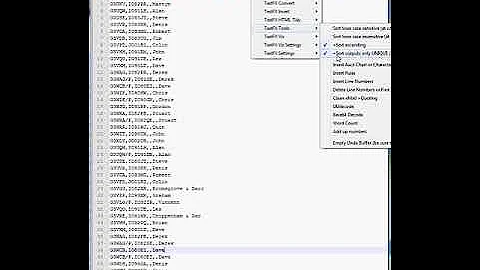 Notepad++ combining & sort