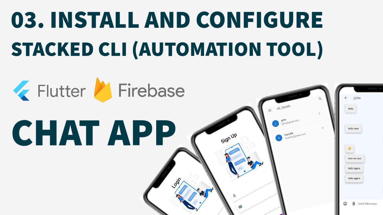 Install and configure stacked cli flutter firebase series part 03