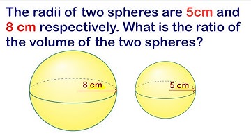 Ratio of volumes of a spheres