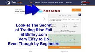 The Secret of Trading Rise Fall at Binary.com 100% Accuracy