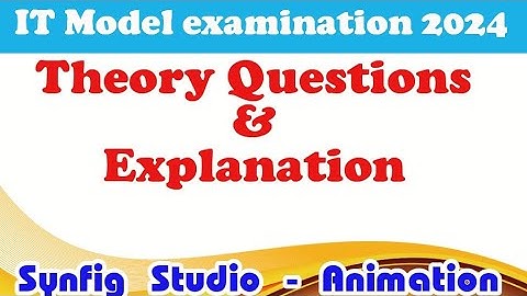 SSLC IT MODEL EXAMINATION 2024 | THEORY QUESTIONS | Synfig Studio Animation
