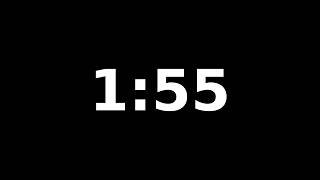 ⏱️ 1 Minute 55 Second Countdown Timer | Black Screen with Beep Sounds