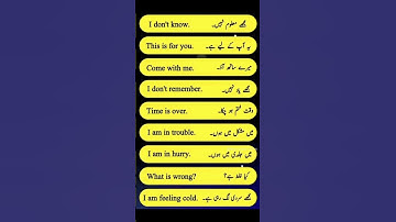 Short English Sentences with Urdu Translation | Learn English Easily" #english #learnenglish