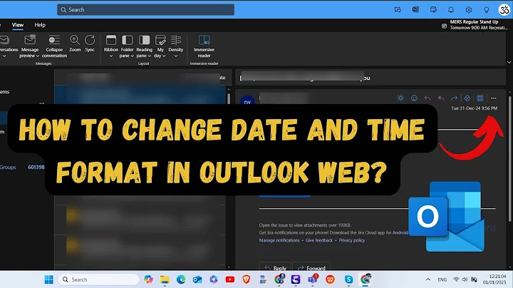 How to Change Date and Time Format in Outlook web?